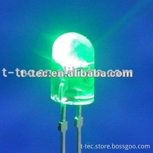 5mm oval DIP led high brightness green for outdoor use